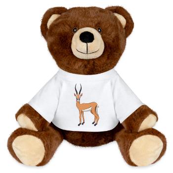 Antelope - MiniFeet® RecycelBär® Teddy Bear Brown - white - Front
