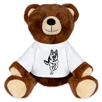 Berger allemand - Nounours RecycelBär® marron - blanc - Devant