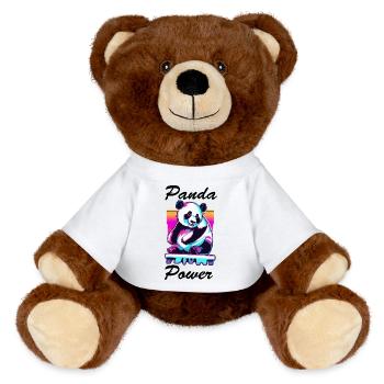 Panda / Animal / Zoo / Bambou / Sauvage / Enfantin - Nounours RecycelBär® marron - blanc - Devant