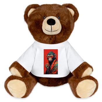 Vermillion Ape - Nounours RecycelBär® marron - blanc - Devant