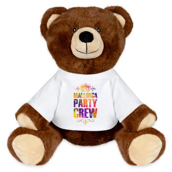 Mallorca Party Crew Vacances colorées - Nounours RecycelBär® marron - blanc - Devant