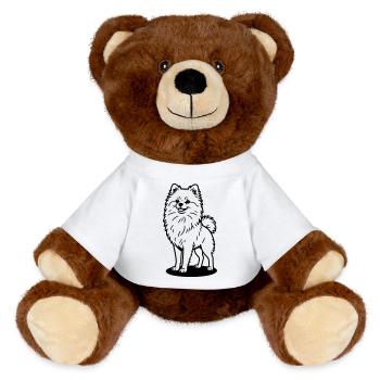 Pomeranian - MiniFeet® RecycelBär® Teddy Bear Brown - white - Front
