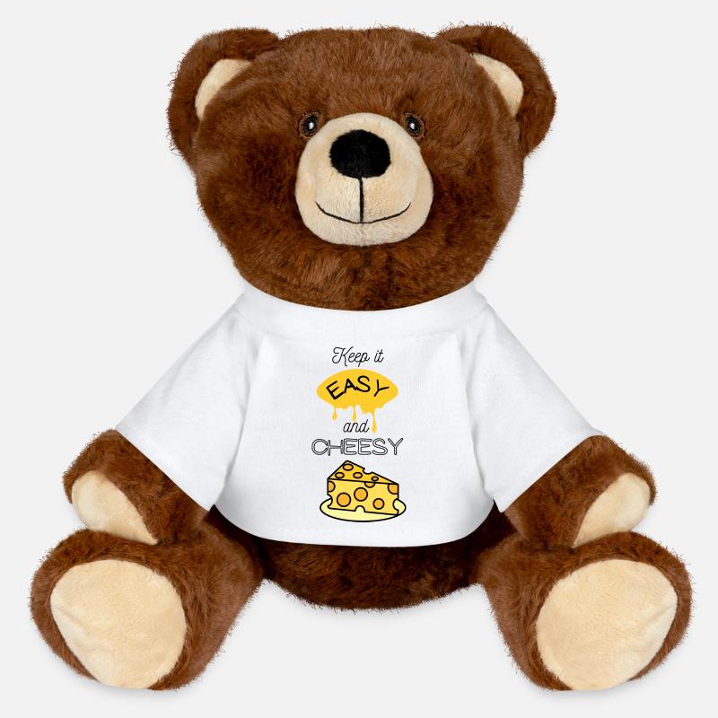 Easy Cheese Meme - MiniFeet® RecycelBär® Teddy Bear Brown - white