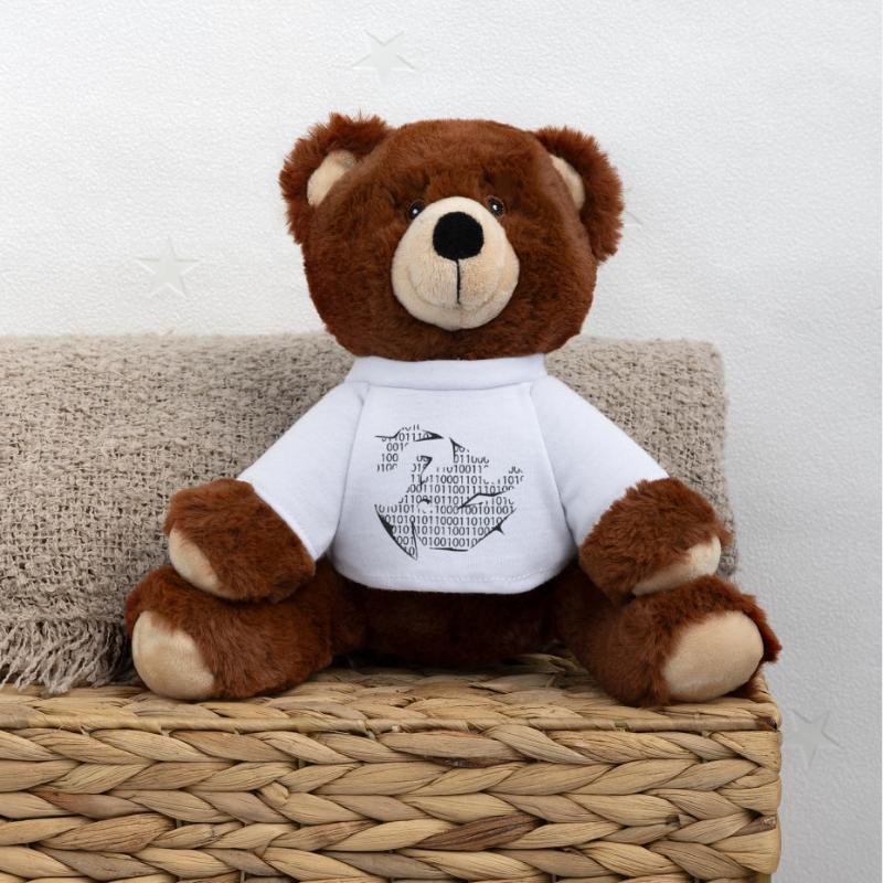 binary code MiniFeet® RecycelBär® Teddy Bear Brown