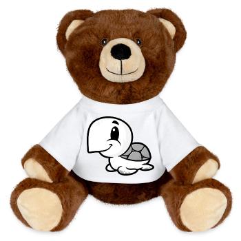 Marine Conservation - MiniFeet® RecycelBär® Teddy Bear Brown - white - Front