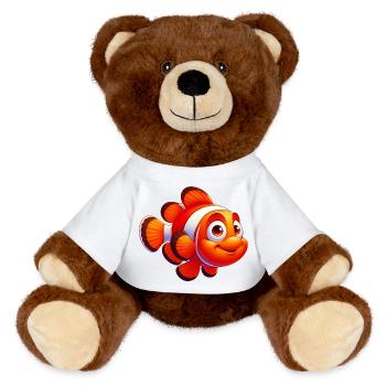 Clownfish - MiniFeet® RecycelBär® Teddy Bear Brown - white - Front