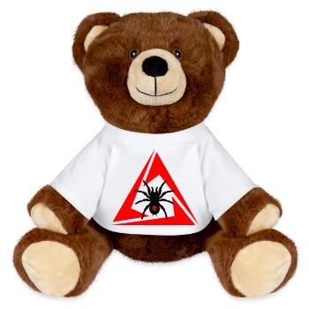 Spinne - MiniFeet® RecycelBär® Braun - Weiß - Vorne