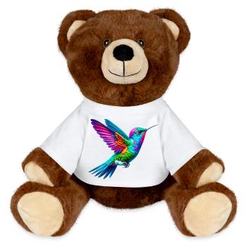 Kolibri - MiniFeet® RecycelBär® Braun - Weiß - Vorne