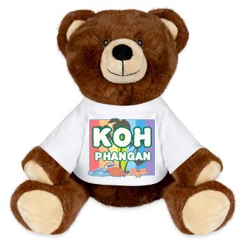 Regenbogen K8h Phangan - MiniFeet® RecycelBär® Braun - Weiß - Vorne