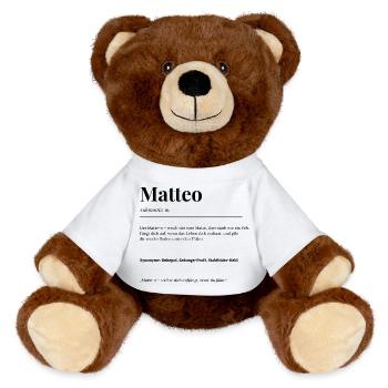 Matteo - MiniFeet® RecycelBär® Braun - Weiß - Vorne