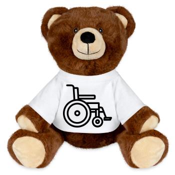 wheelchair - MiniFeet® RecycelBär® Teddy Bear Brown - white - Front