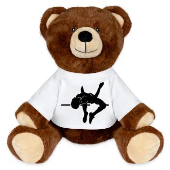 Hochsprung - MiniFeet® RecycelBär® Braun - Weiß - Vorne
