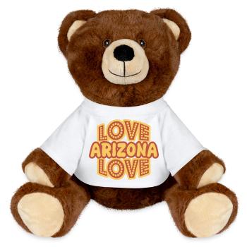 Arizona - MiniFeet® RecycelBär® Teddy Bear Brown - white - Front
