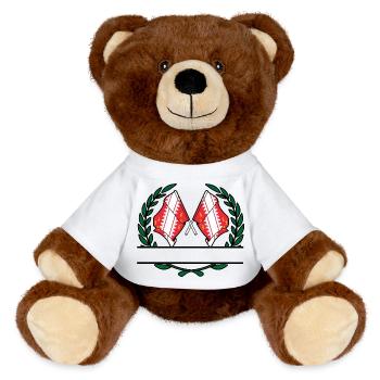 Alsace Laurel Wreath Namespace - MiniFeet® RecycelBär® Teddy Bear Brown - white - Front
