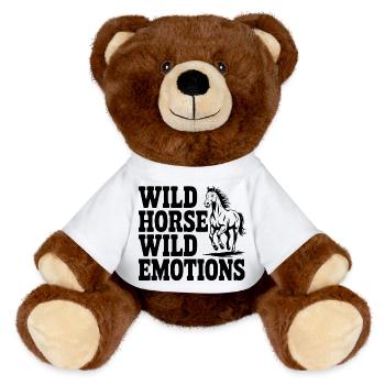 Wildpferd, wilde Gefühle - MiniFeet® RecycelBär® Braun - Weiß - Vorne