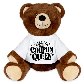 Reine des coupons - Nounours RecycelBär® marron - blanc - Devant