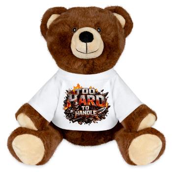 Too Hard To Handle - MiniFeet® RecycelBär® Teddy Bear Brown - white - Front