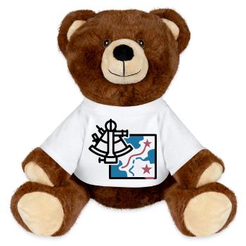 Sextant Navigation Map Vector - MiniFeet® RecycelBär® Teddy Bear Brown - white - Front