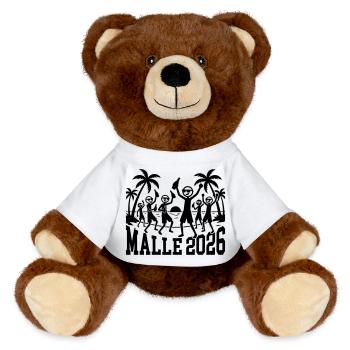 Malle 2026 Urlaub - MiniFeet® RecycelBär® Braun - Weiß - Vorne