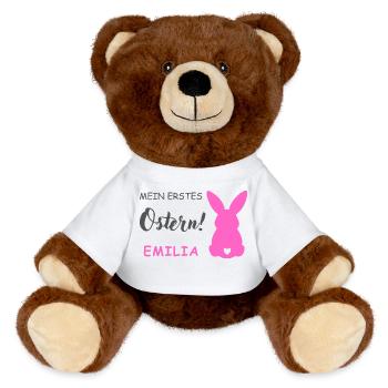 Mein erstes Ostern Emilia - MiniFeet® RecycelBär® Braun - Weiß - Vorne