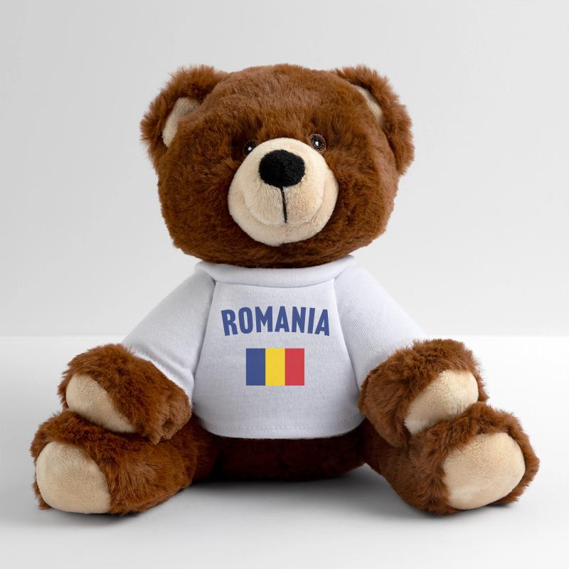 Drapeau de la Roumanie Nounours RecycelBär® marron