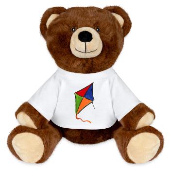 cerf-volant - Nounours RecycelBär® marron - blanc - Devant