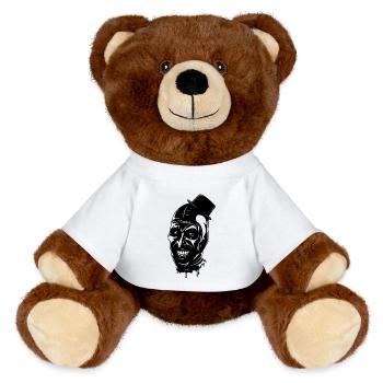 Erschrecken - MiniFeet® RecycelBär® Braun - Weiß - Vorne
