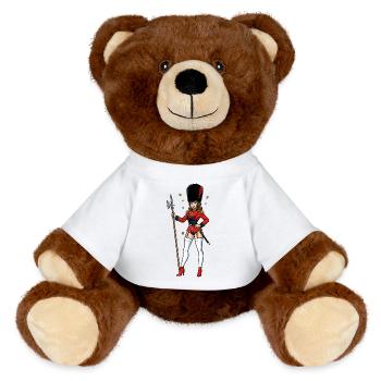 Sentinelle anglaise - Nounours RecycelBär® marron - blanc - Devant