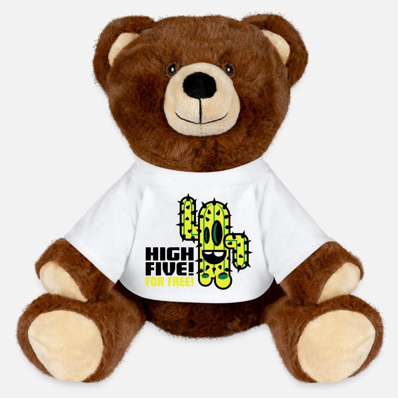 cactus comic - MiniFeet® RecycelBär® Teddy Bear Brown - white