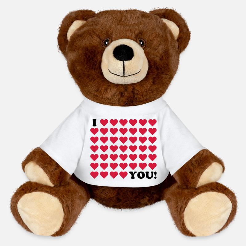 love valentines day wedding - MiniFeet® RecycelBär® Teddy Bear Brown - white