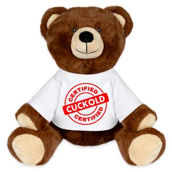 Cuckold - MiniFeet® RecycelBär® Teddy Bear Brown - white - Front