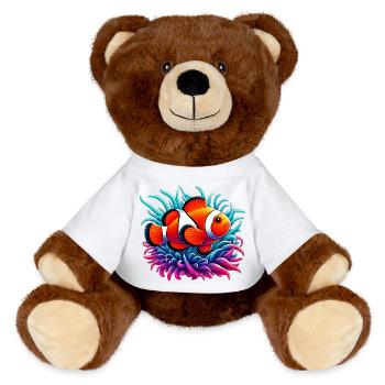 Clownfisch - MiniFeet® RecycelBär® Braun - Weiß - Vorne