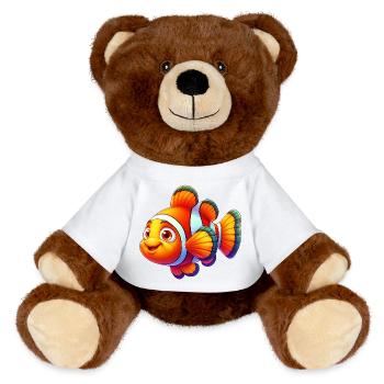 Clownfish - MiniFeet® RecycelBär® Teddy Bear Brown - white - Front