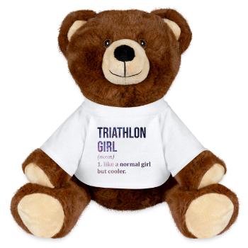 Triathlon - MiniFeet® RecycelBär® Braun - Weiß - Vorne