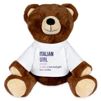 Italien - Nounours RecycelBär® marron - blanc - Devant