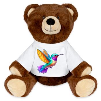 Kolibri - MiniFeet® RecycelBär® Braun - Weiß - Vorne