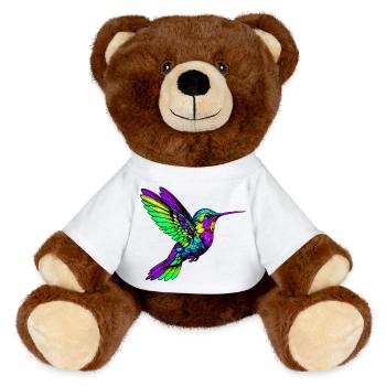 Kolibri - MiniFeet® RecycelBär® Braun - Weiß - Vorne
