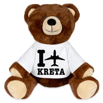 Crete Holidays - MiniFeet® RecycelBär® Teddy Bear Brown - white - Front