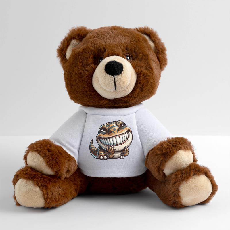 Mignon timide timide dinosaure dessin animé Nounours RecycelBär® marron