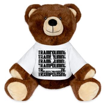 Trampoline operator - MiniFeet® RecycelBär® Teddy Bear Brown - white - Front