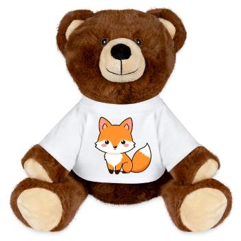 Fuchs - MiniFeet® RecycelBär® Braun - Weiß - Vorne
