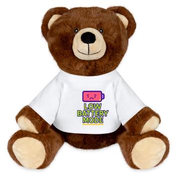 Mode batterie faible - Nounours RecycelBär® marron - blanc - Devant