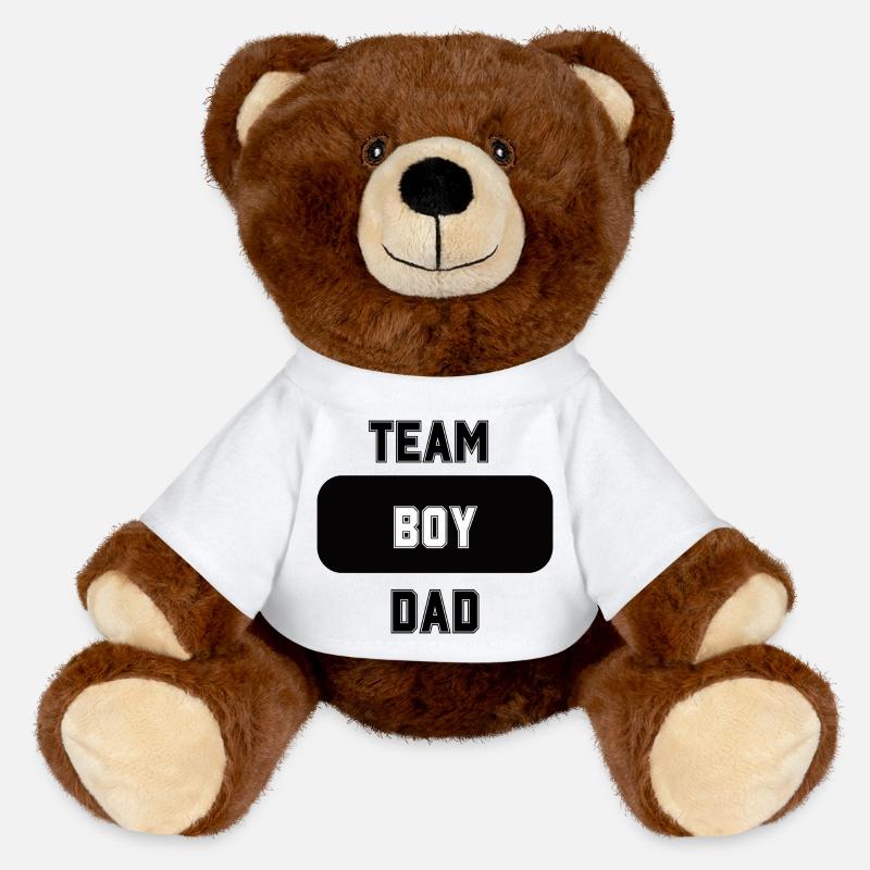 TEAM BOY DAD  - MiniFeet® RecycelBär® Braun - Weiß