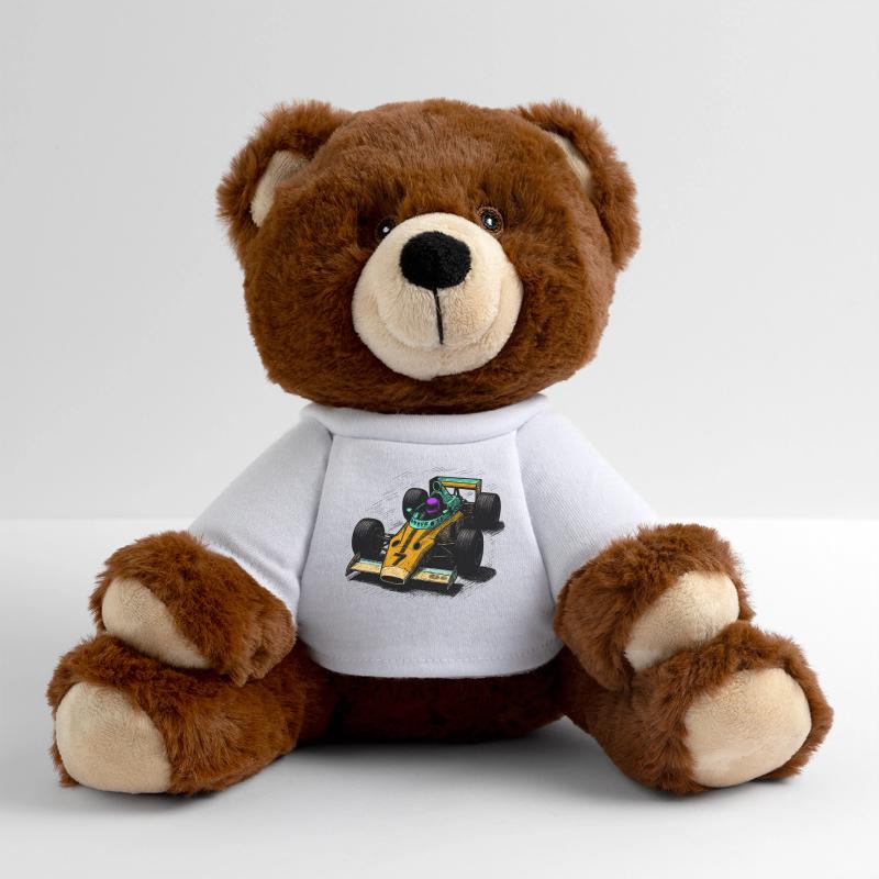 Conception de formule rétro aux couleurs vives Nounours RecycelBär® marron