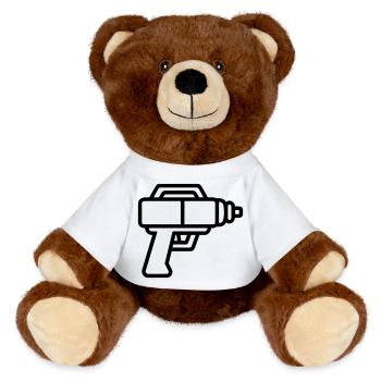 Water Gun - MiniFeet® RecycelBär® Teddy Bear Brown - white - Front