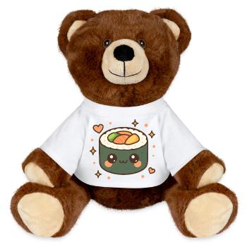 Sushi Roll Costume Assorti Sushi - Nounours RecycelBär® marron - blanc - Devant