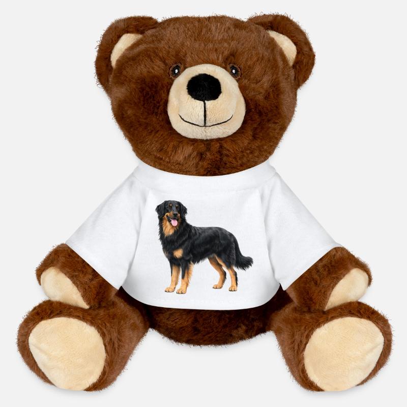 Realistic Hovawart - MiniFeet® RecycelBär® Teddy Bear Brown - white