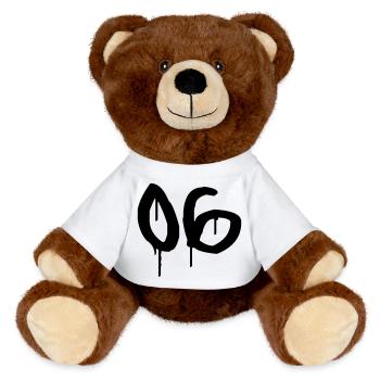 Nombre 06 Style Graffiti Urbain - Nounours RecycelBär® marron - blanc - Devant