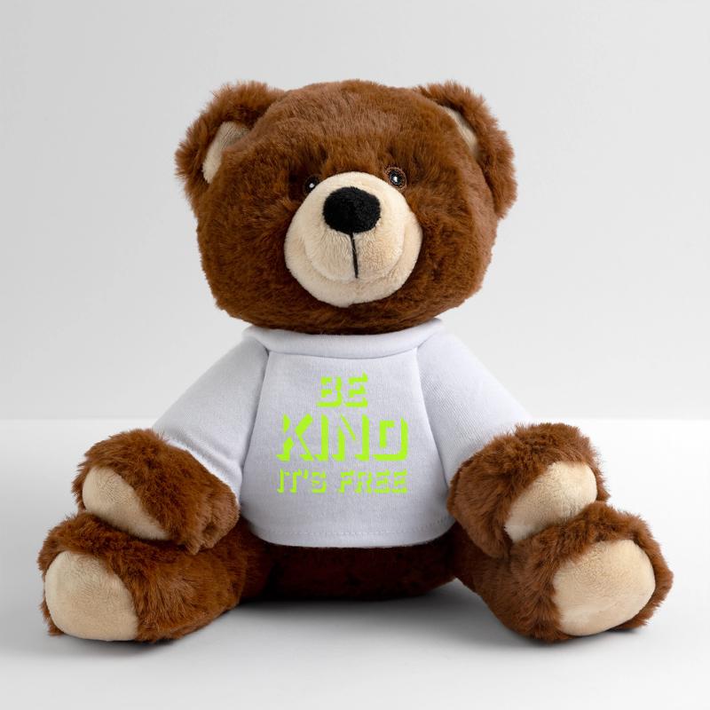 Be Kind It's Free Freundlichkeit Statement Spruch MiniFeet® RecycelBär® Braun