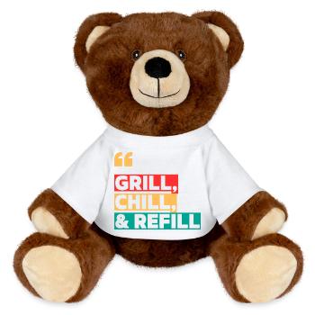 Grill, Refroidissement & Remplissage - Nounours RecycelBär® marron - blanc - Devant